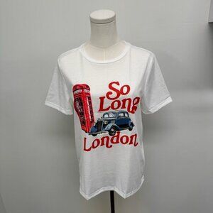 NWT White "So Long London" #TSWIFT Graphic Tee – Size M